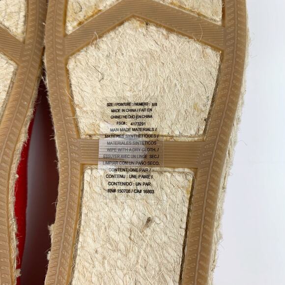 Cushion Walk by Avon Espadrille Flats Red Canvas Yacht Boat Slip On Women's 8 - Picture 12 of 12